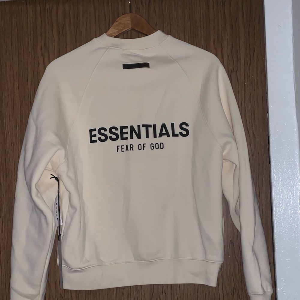 Fear of God Essentials Cream Crewneck 2021